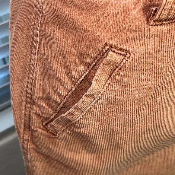 NWT American Eagle Short Brown Corduroy High Rise A-Line Button Down Skirt - Picture 3 of 6